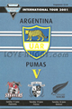 Thames Valley v Argentina 2001 rugby  Programme